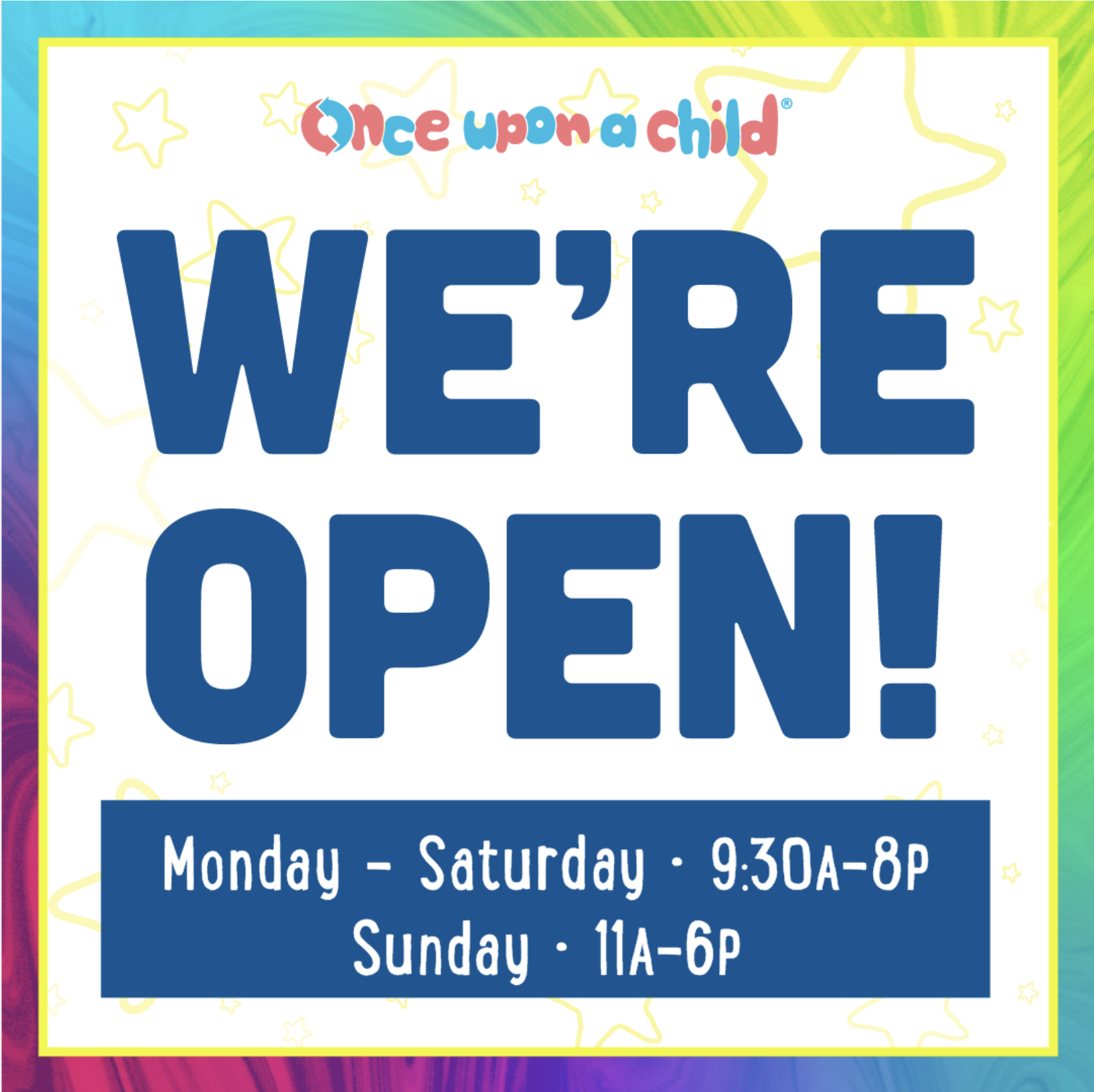 we're open